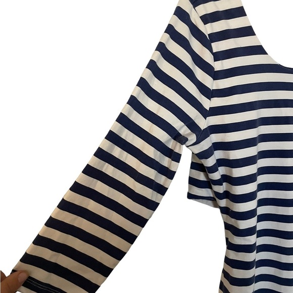Billabong Dance With Me Blue and White Striped Dress Large - Picture 5 of 9